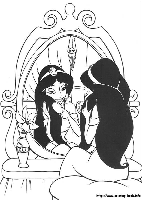 Aladdin coloring picture