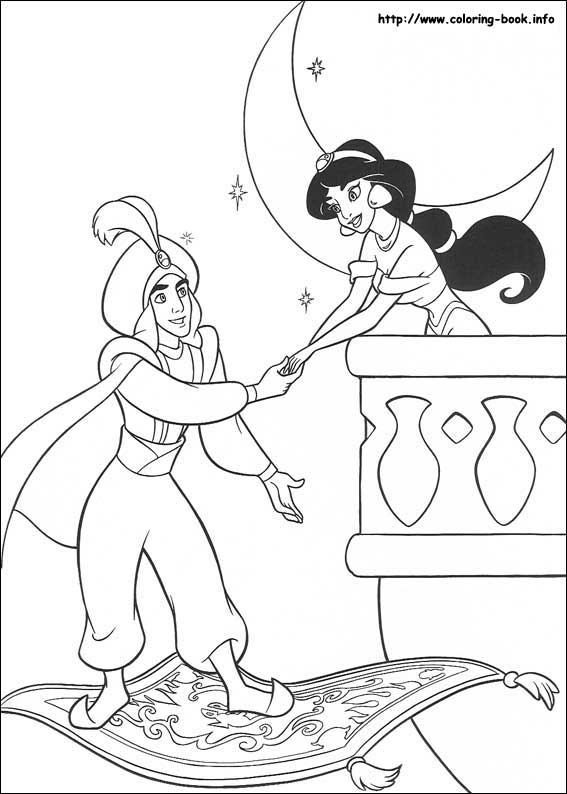 Aladdin coloring picture