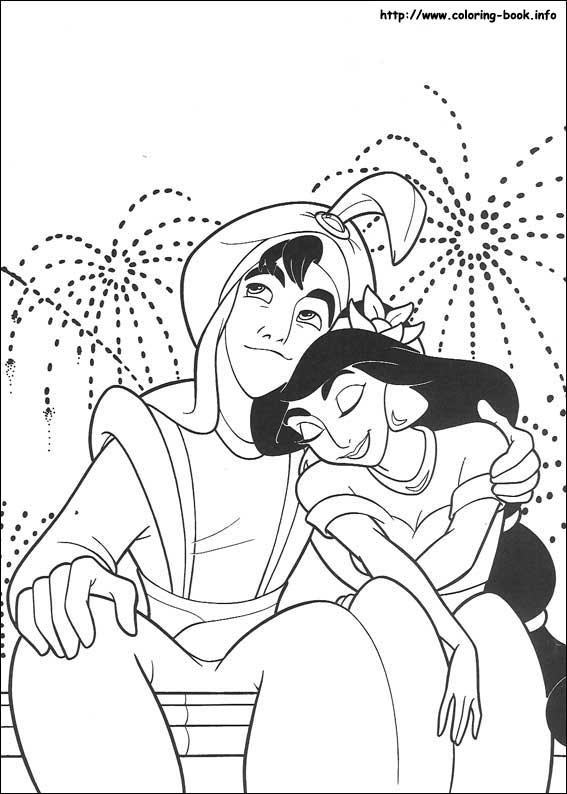 Aladdin coloring picture