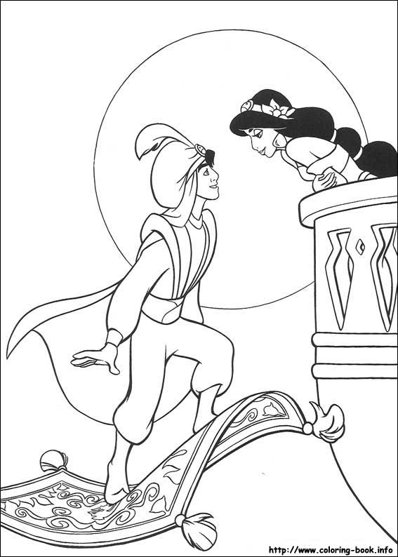 Aladdin coloring picture