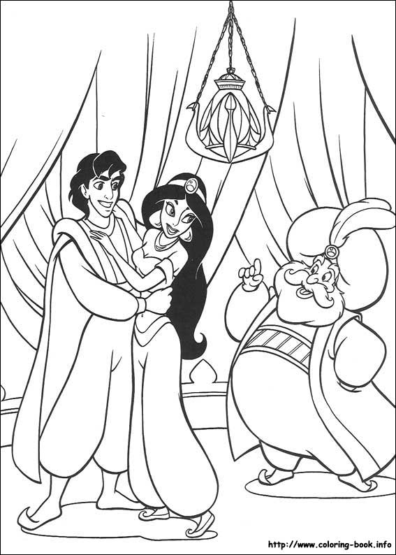 Aladdin coloring picture