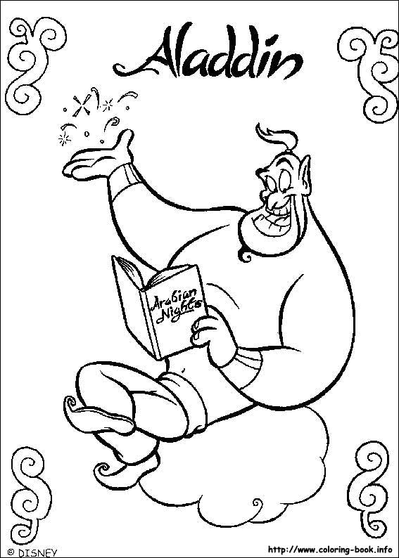 Aladdin coloring picture