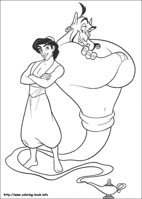 Aladdin coloring picture