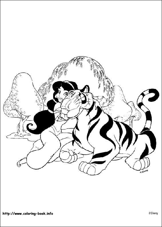 Aladdin coloring picture