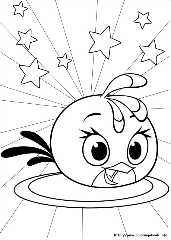 Angry Birds Stella coloring picture