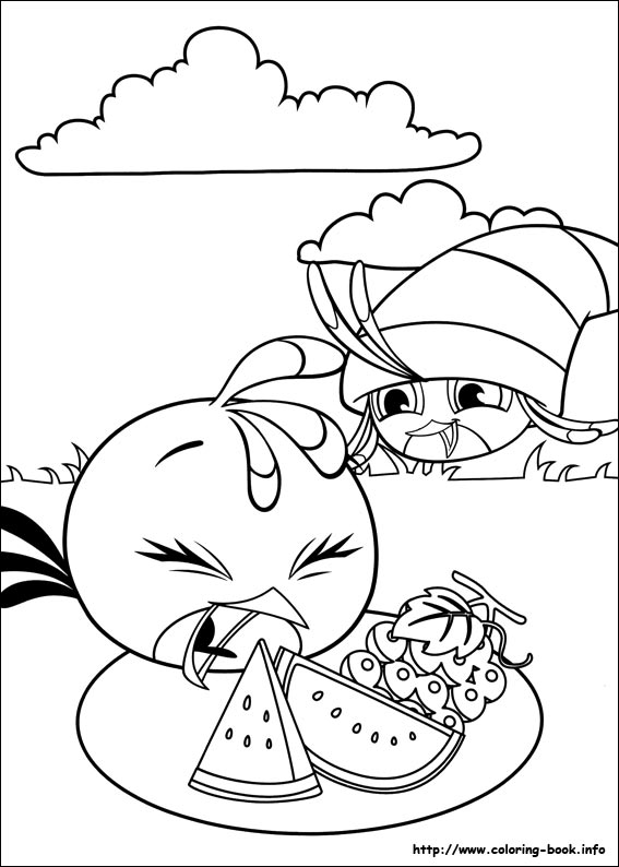 Angry Birds Stella coloring picture