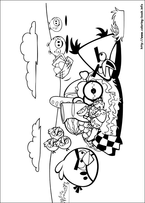 Angry Birds coloring picture