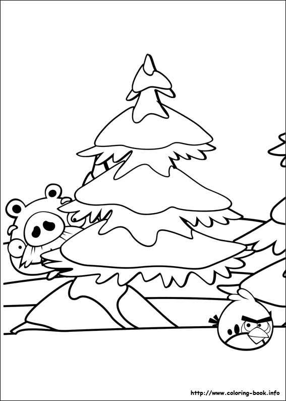 Angry Birds coloring picture