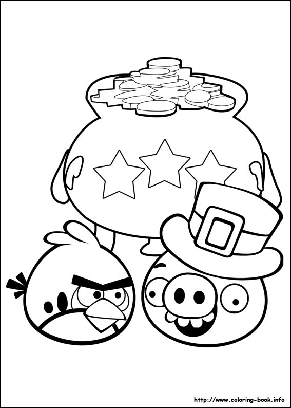 Angry Birds coloring picture