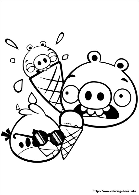 Angry Birds coloring picture