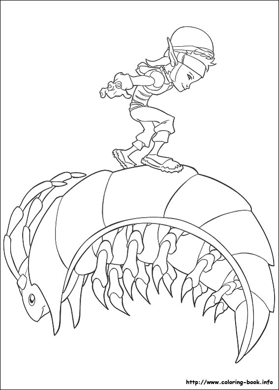 Arthur and the two worlds war coloring picture