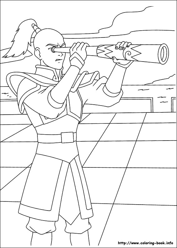 Avatar, the last airbender coloring picture