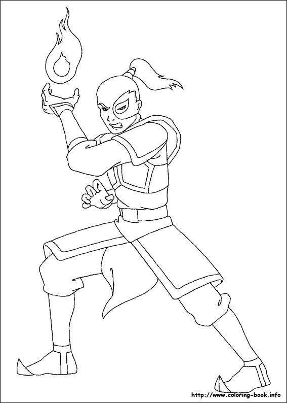 Avatar, the last airbender coloring picture