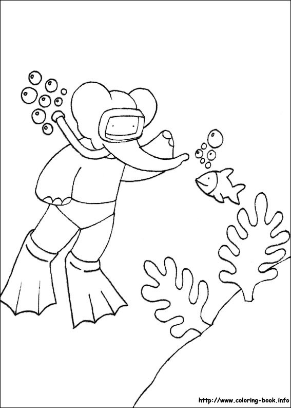 Babar coloring picture