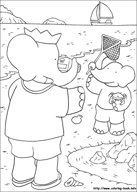 Babar coloring picture