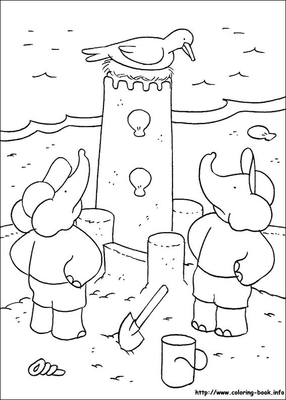 Babar coloring picture