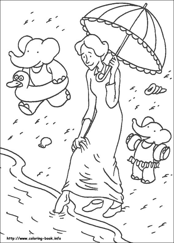 Babar coloring picture