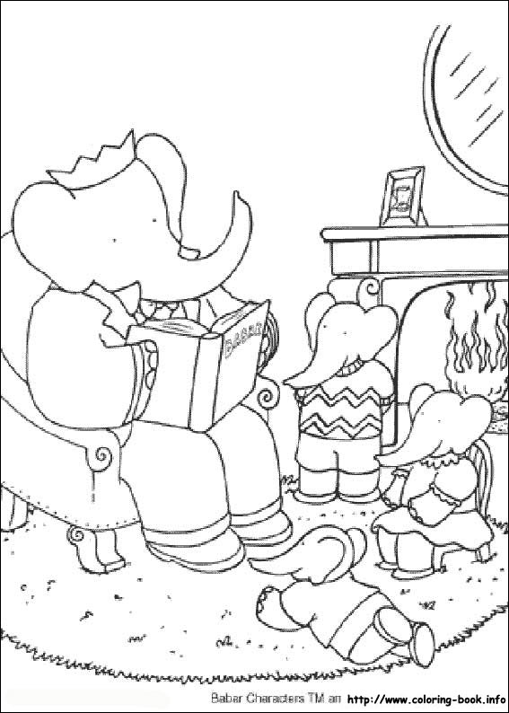 Babar coloring picture