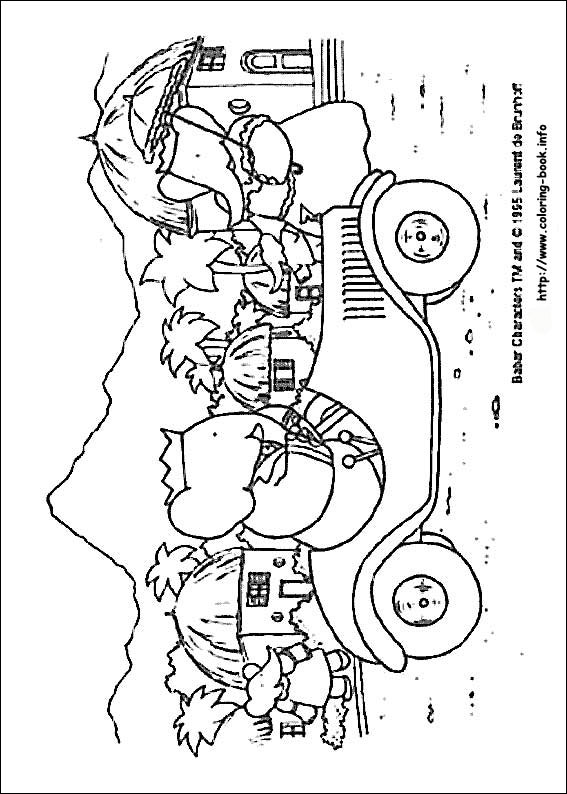 Babar coloring picture