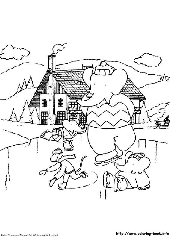 Babar coloring picture