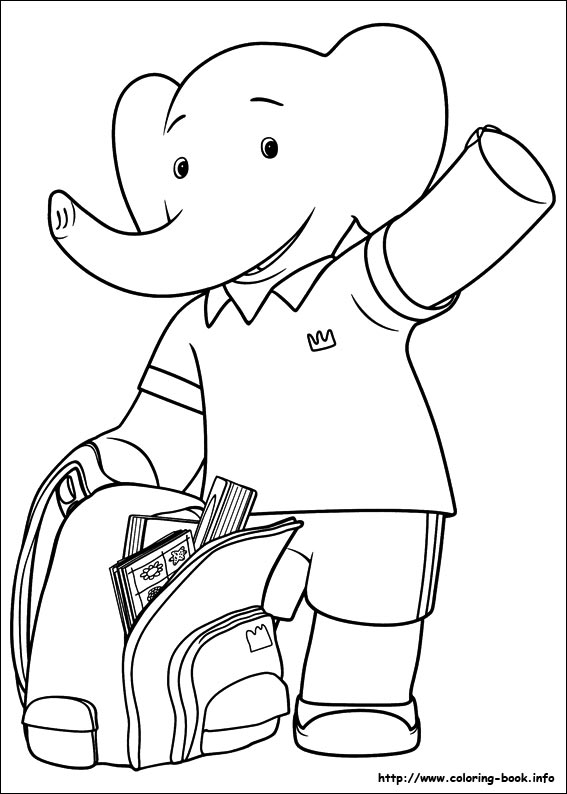 Babar and the Adventures of Badou coloring picture