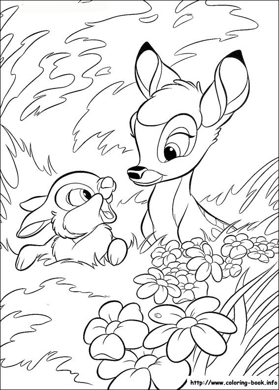 Bambi coloring picture