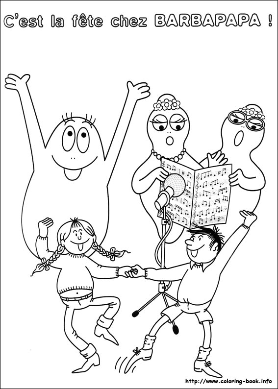 Barbapapa coloring picture