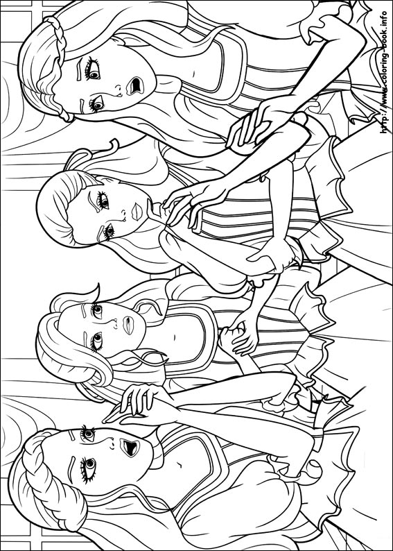 Barbie and the three Musketeers coloring picture