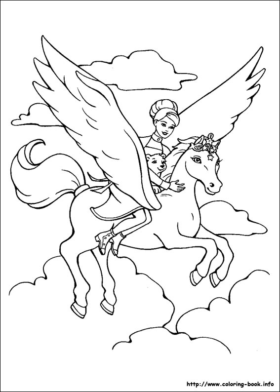 Barbie and the Magic of Pegasus coloring picture