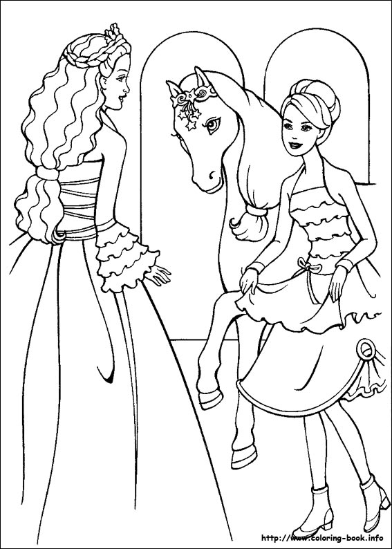 Barbie and the Magic of Pegasus coloring picture