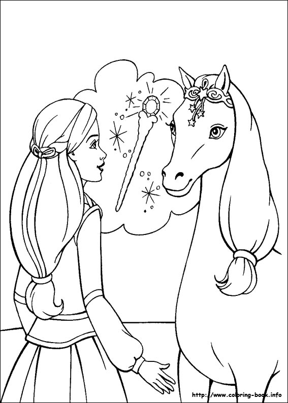 Barbie and the Magic of Pegasus coloring picture