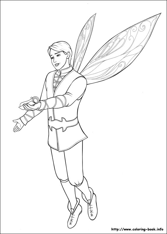 Barbie Mariposa coloring picture