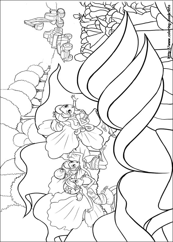 Barbie Thumbelina coloring picture