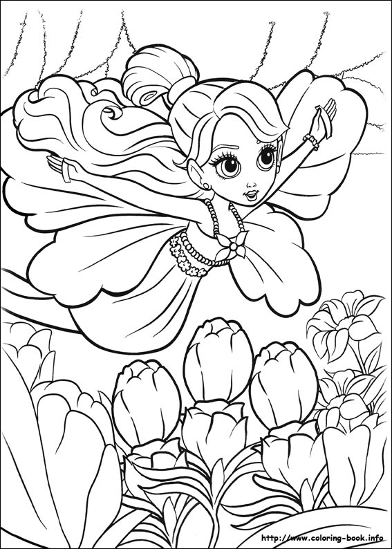 Barbie Thumbelina coloring picture