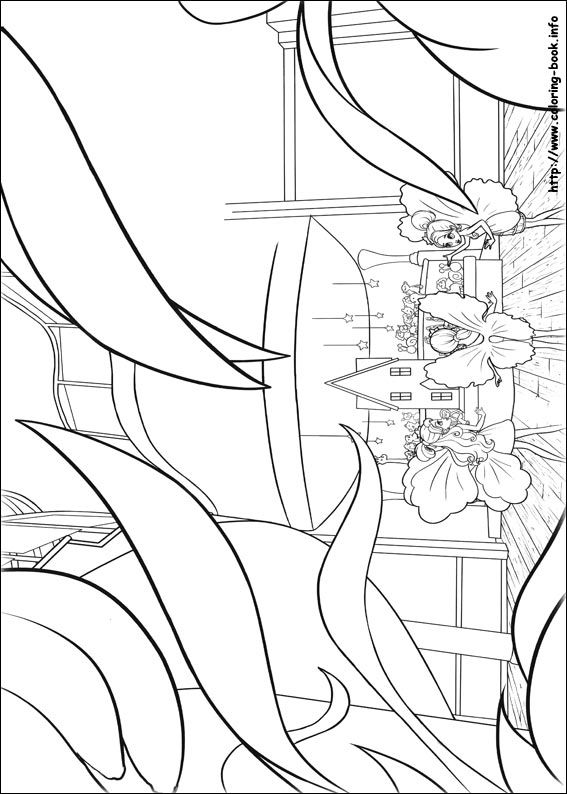 Barbie Thumbelina coloring picture