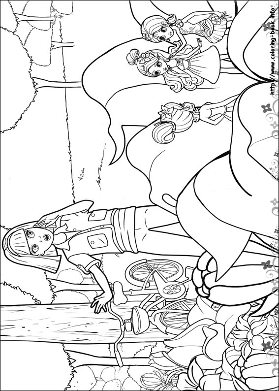 Barbie Thumbelina coloring picture