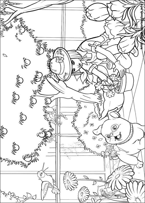 Barbie Thumbelina coloring picture