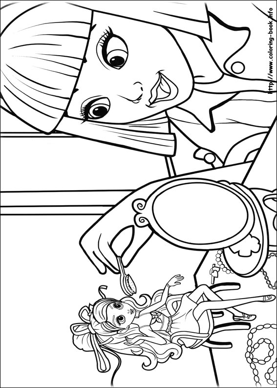 Barbie Thumbelina coloring picture