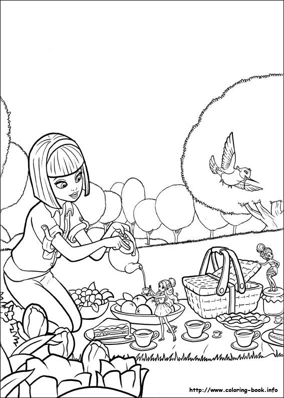 Barbie Thumbelina coloring picture