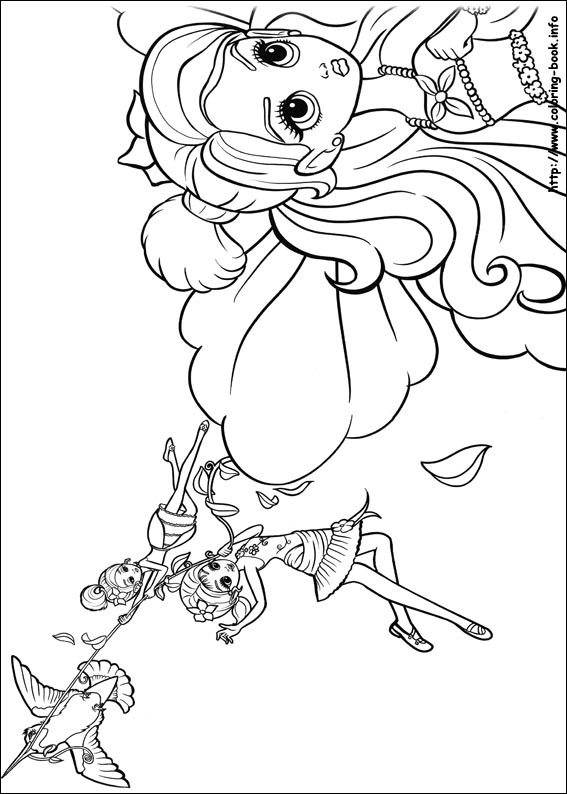 Barbie Thumbelina coloring picture