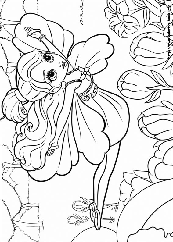 Barbie Thumbelina coloring picture