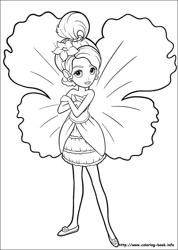 Barbie Thumbelina coloring picture