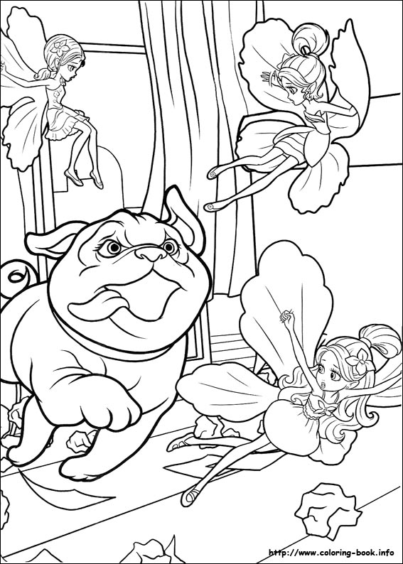 Barbie Thumbelina coloring picture