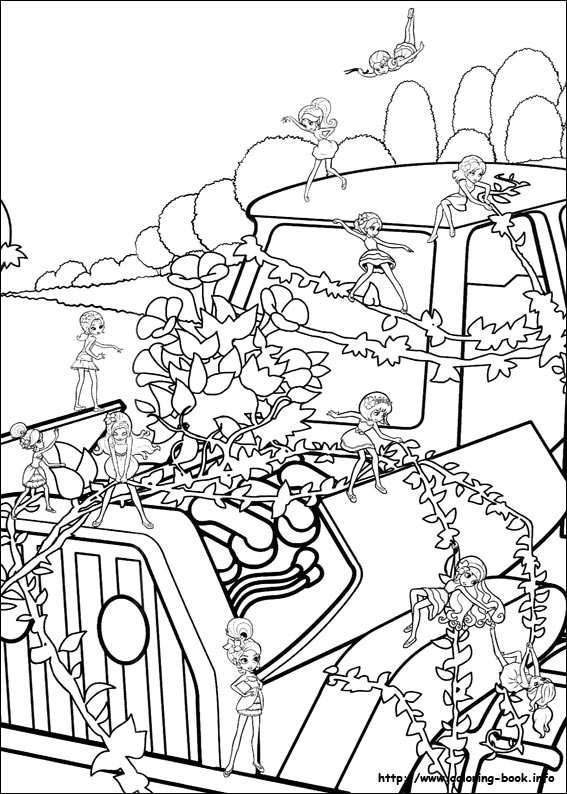 Barbie Thumbelina coloring picture