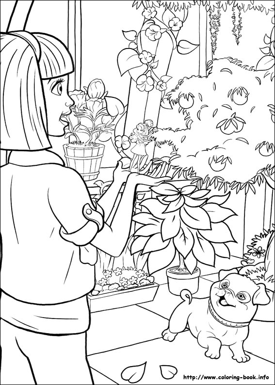 Barbie Thumbelina coloring picture