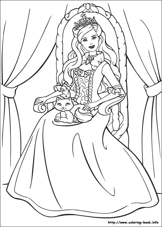 Barbie as the Princess and the Pauper coloring picture