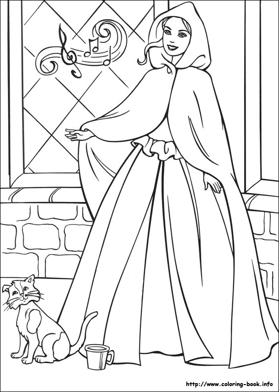 Barbie as the Princess and the Pauper coloring picture