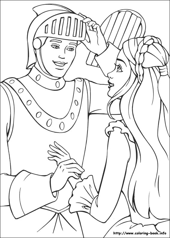 Barbie as the Princess and the Pauper coloring picture