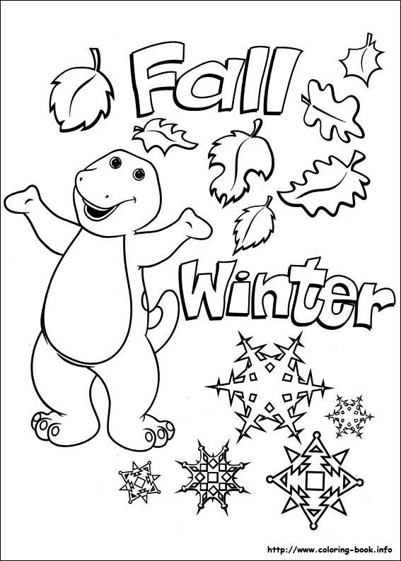 Barney and Friends coloring picture