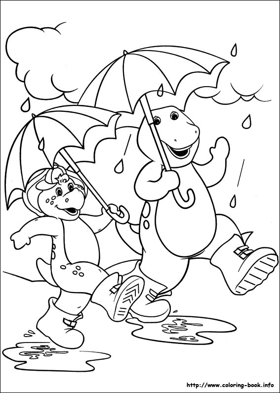 Barney and Friends coloring picture